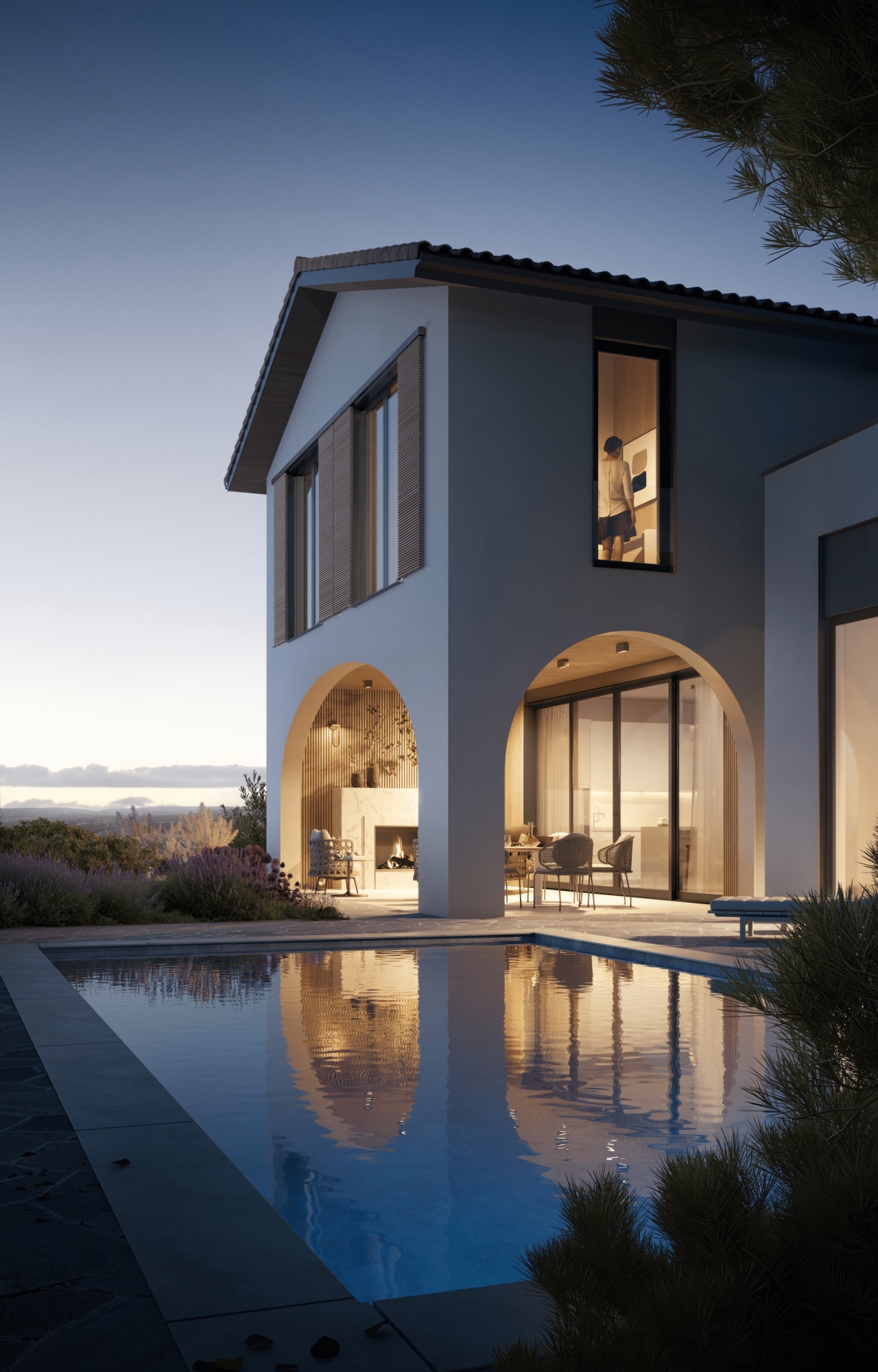 Villa Terrace Night
